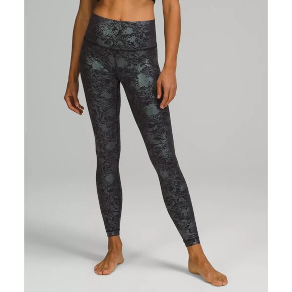 Lululemon Pants - Lululemon Wunder Under Hi-Rise Tight Women 4 Stretch Breathable Black Iridescent